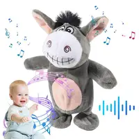 Singing Donkey Plush Toy Talking Singing Plush Toy Electric Interactive Animated Toy Donkey Stuffed Animal Interactive Musical 1