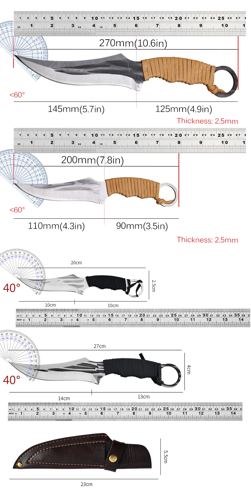 WXCOO Kitchen Knife Set Chef Buther Boning Knife Utility Slicing Meat Fish Cleaver Kitchen Knives Stainless Steel Handle kitchen knife set
