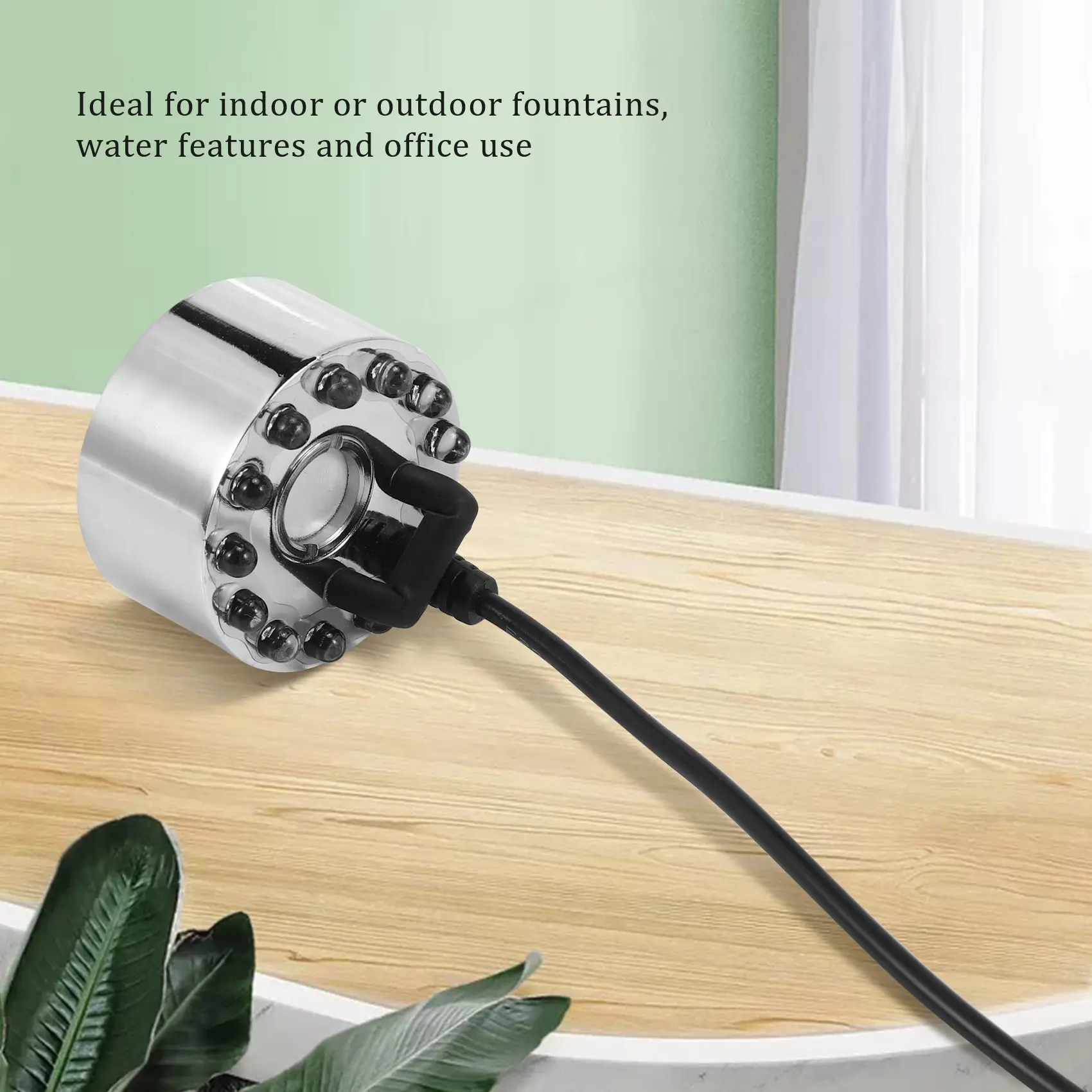 Ultrasonic Mist Maker Fogger Water Fountain Pond 12 LED 6