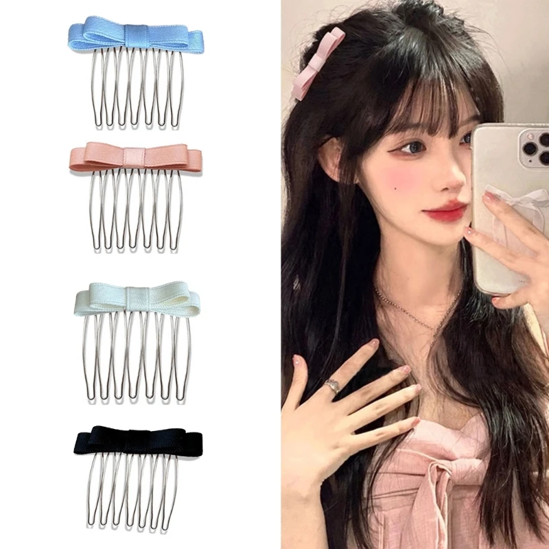 

Милые феи плоские заколки заколка для волос в стиле 1920-х стильный головной убор с шариковым сердечником для женщин и девочек Милая расческа лента бант заколка для волос украшение для волос