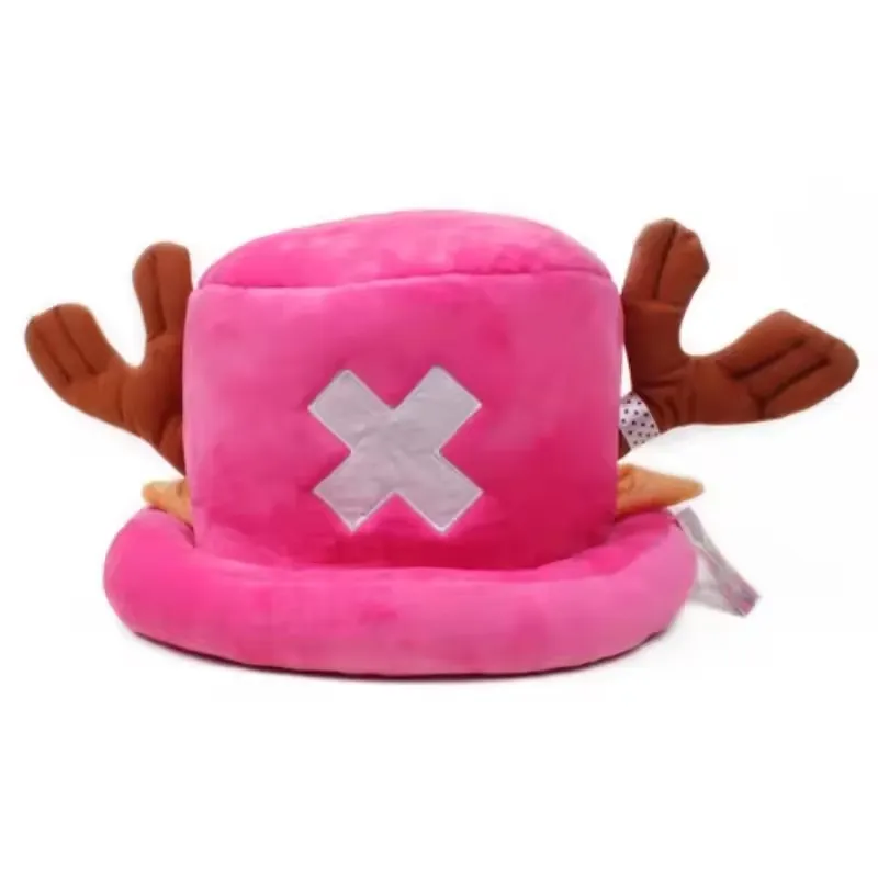 One Piece Tony Tony Chopper Pink Plush Deer Horn Hat Cosplay Props