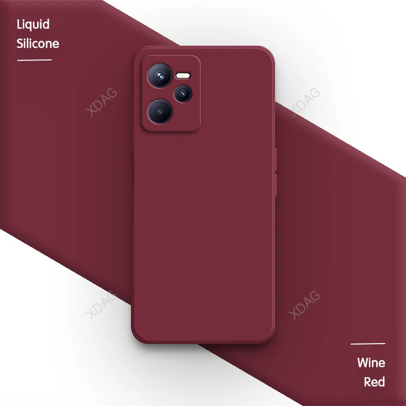 Enhanced Soft Liquid Silicone Square Lens Protection Phone Case - Premium Back Cover in Classic Design