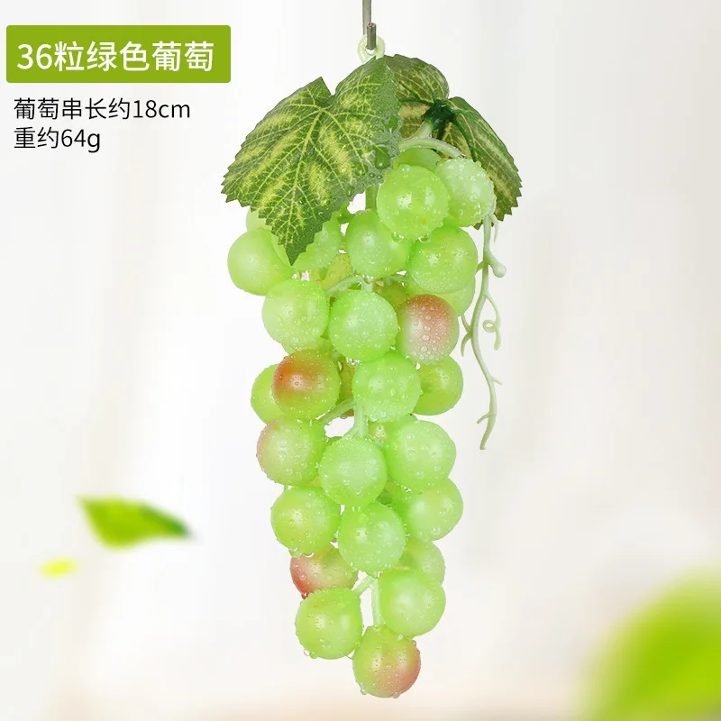 thumbnail image 1 of Uvas artificiales colgantes, frutas artificiales de plástico para bricolaje, decoración del hogar, jardín, suministros para fiestas de bodas y Navidad, 1 of 5