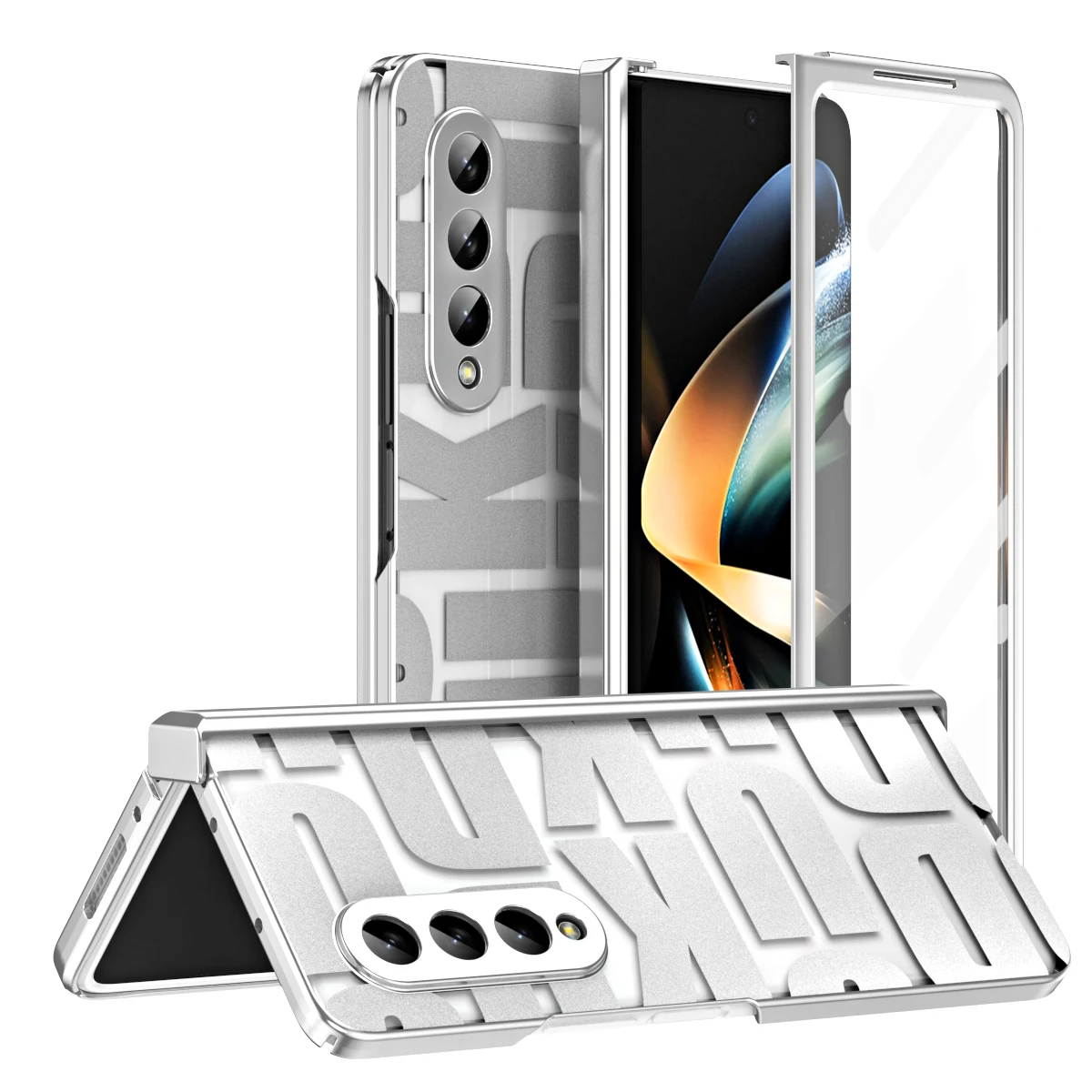 Per Samsung Z Fold 4 Zfold4 Placcatura Schermo Pellicola In Vetro Custodia Completa Per Samsung Galaxy Z Fold 4 Fold4 Cover Pieghevoli