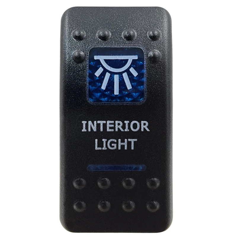Blue LED Rocker Switch Button - Enhanced Interior Lights & Camper Accessories