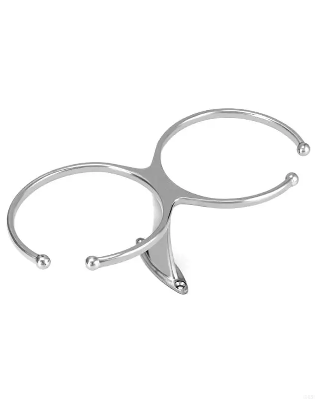 G92F Boats Cup Holder Marine Part 316 Stainless Double Rings Cup Bottle Storage Rack