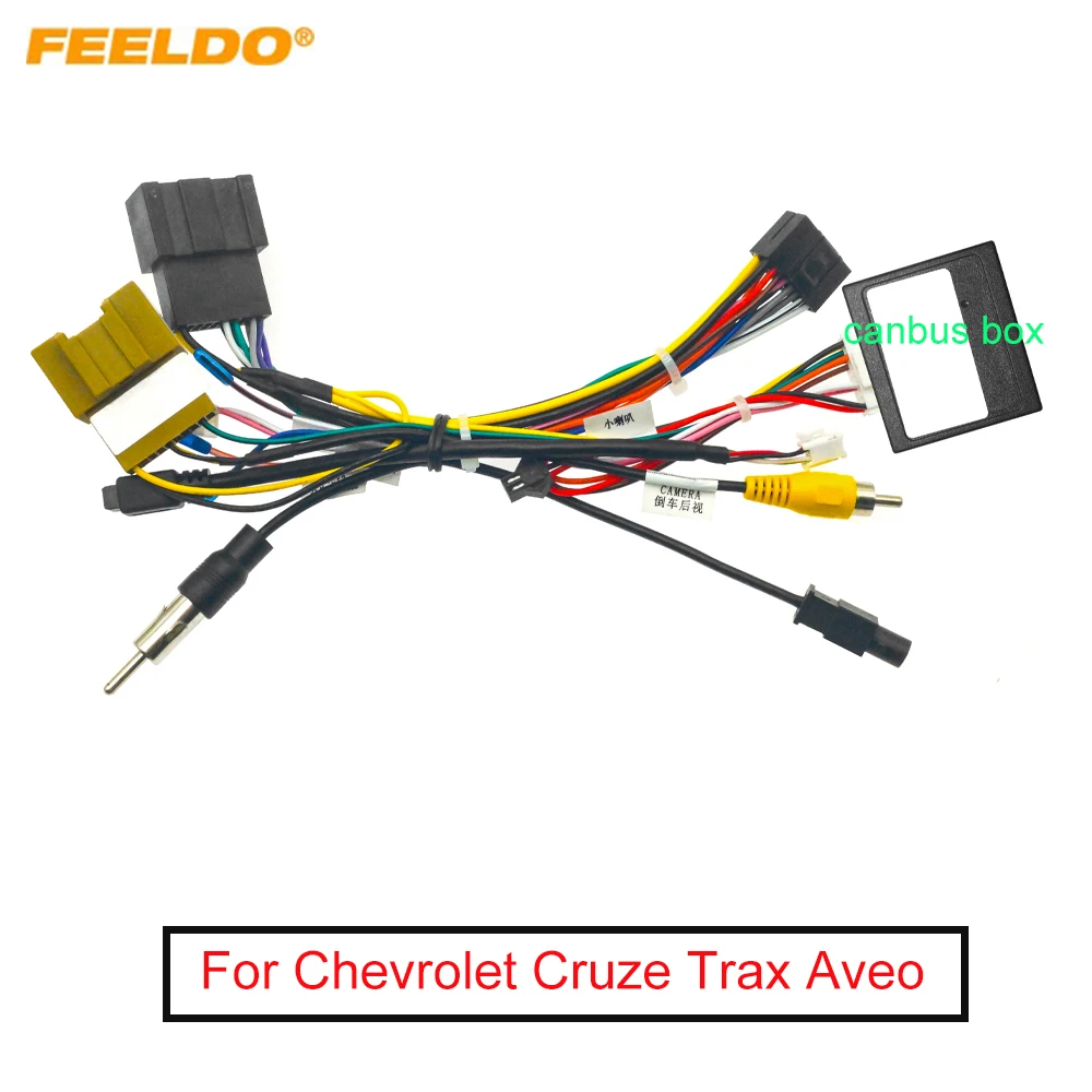 

Автомобильный 16-контактный аудио жгут проводов FEELDO с can-шиной для Chevrolet Cruze Trax AVEO стерео Монтажный провод адаптер