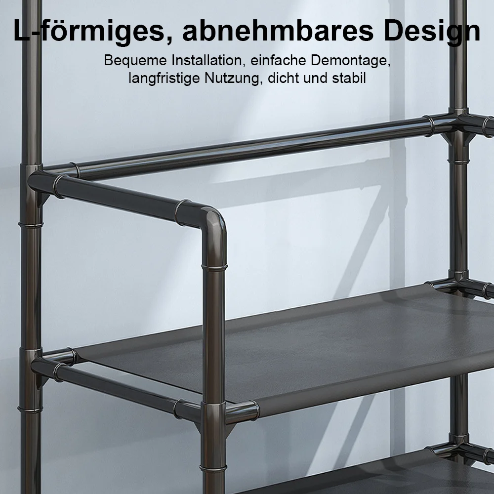 5/4-stöckiges Freistehendes Aufbewahrungsregal Kleider- und Hut-Aufbewahrungsregal Schuhregal Freistehender Aufbewahrungsschrank für Wohnzimmer – Detail 27