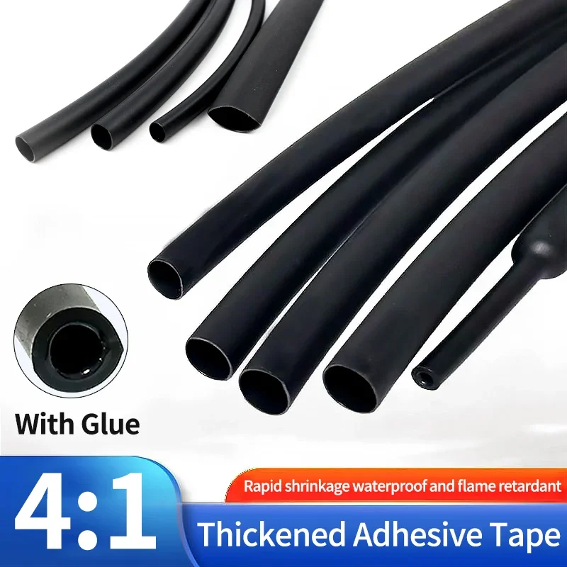 100 mètres/10 M 4:1 Tube thermorétractable avec colle polyoléfine rétrécissement assorti Tube thermorétractable fil gaine de câble