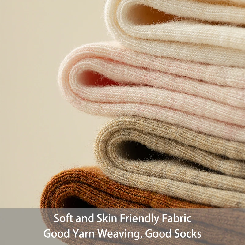 8 Pairs of Women's Cotton All Season Solid Color Simple Fashion Versatile College Style Summer Breathable Mid Tube Socks 4