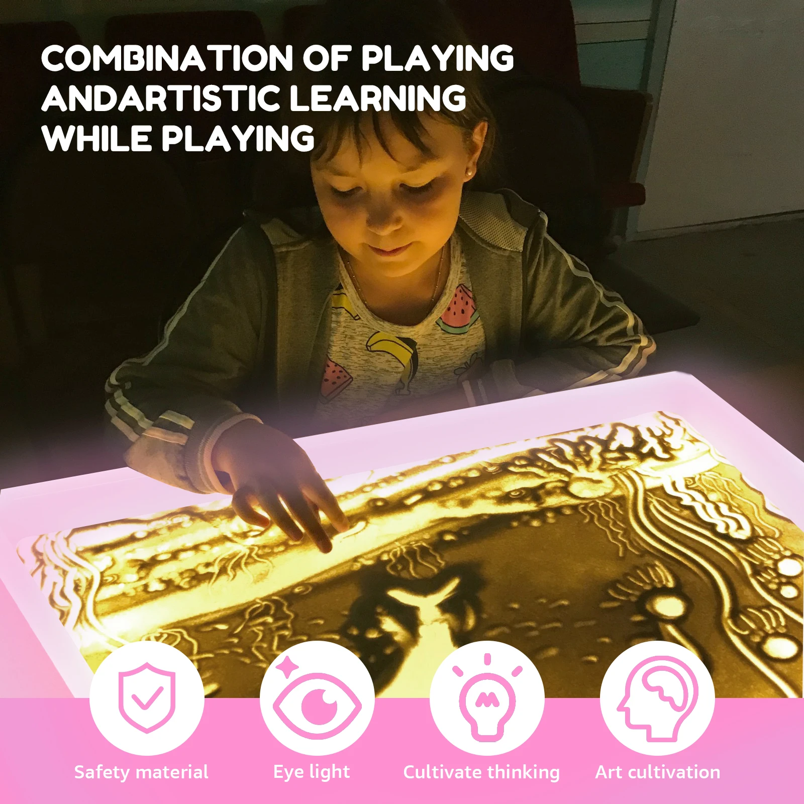 Sand Painting Light Box DIY Sand Painting Light Table Soft Art Box Fun Table Art