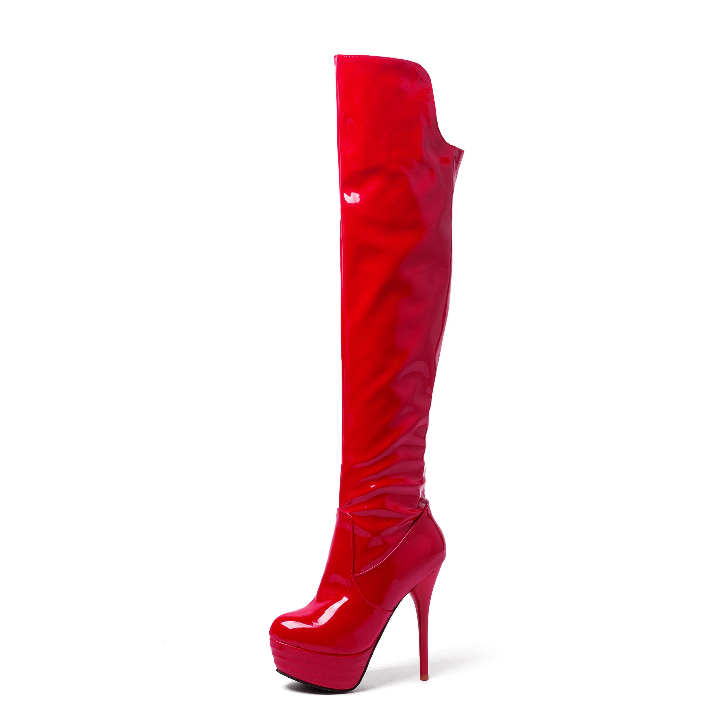 

Mstyle Plus Size Handmade Sexy Over Knee Thigh High Boots Women Autumn Winter Platform Long Boots Half Zip Thin High Heel Shoes