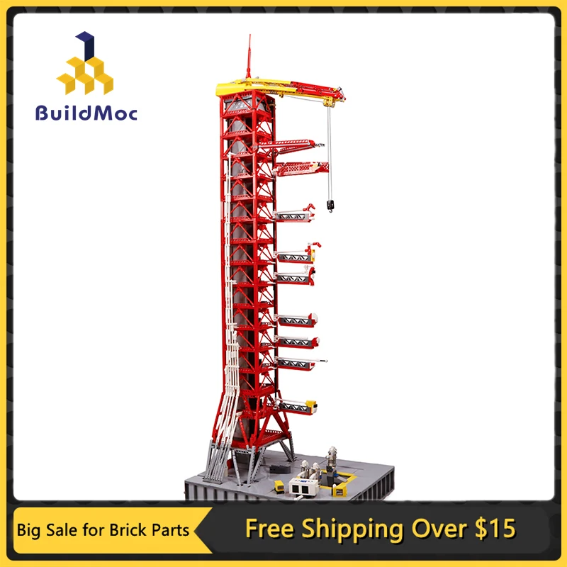 

Конструктор MOC Saturn 5 Launch Tower, высокотехнологичная платформа для запуска ракет, совместимая игрушка для мальчиков, праздничный подарок