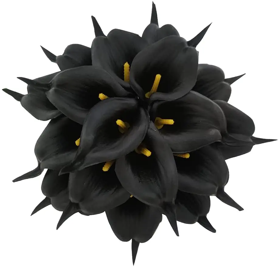 

20pcs Calla Lily Bridal Wedding Bouquet head Latex Real Touch Flower Bouquets