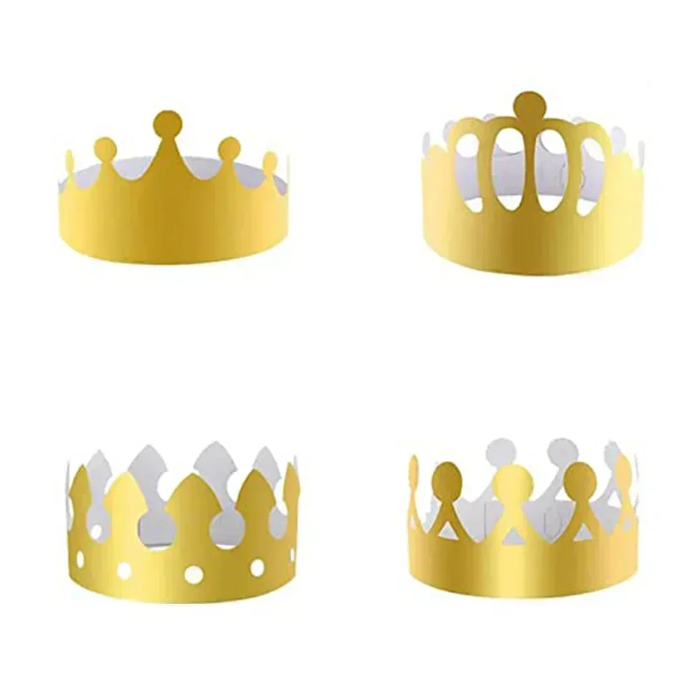 King Crown Party Hats Gold Paper Crowns Kids And Adults 20Pcs For Coronation Celebration party hat,birthday crown