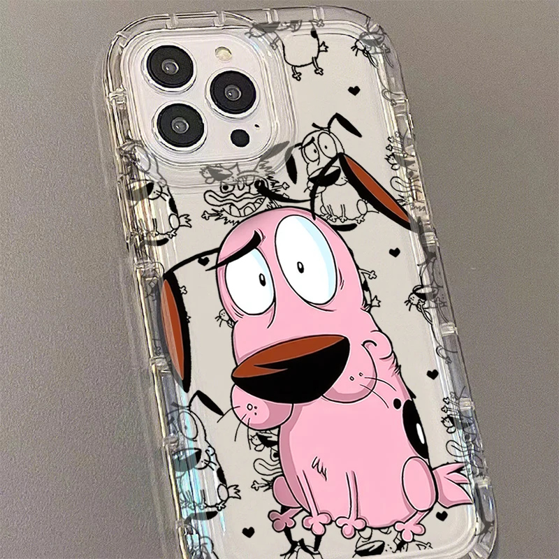 Anime Courage the Cowardly Dog Clear Silicone Case - Protective Cartoon Etui