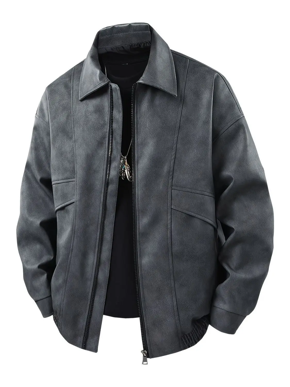 Amerikanische PU-Reversleder Retro Braun Damen Kurze Motorrad Lose Hübsche Jacke – Detail 1