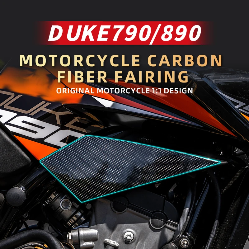 For KTM DUKE 790 890 Motorcycle Carbon Fiber Stickers Kits Of Bike Accessories Plastic Decoration And Protection Decals optical fiber protection box leather wire optical cable heat shrinkable tube protective box insulating plastic waterproofing