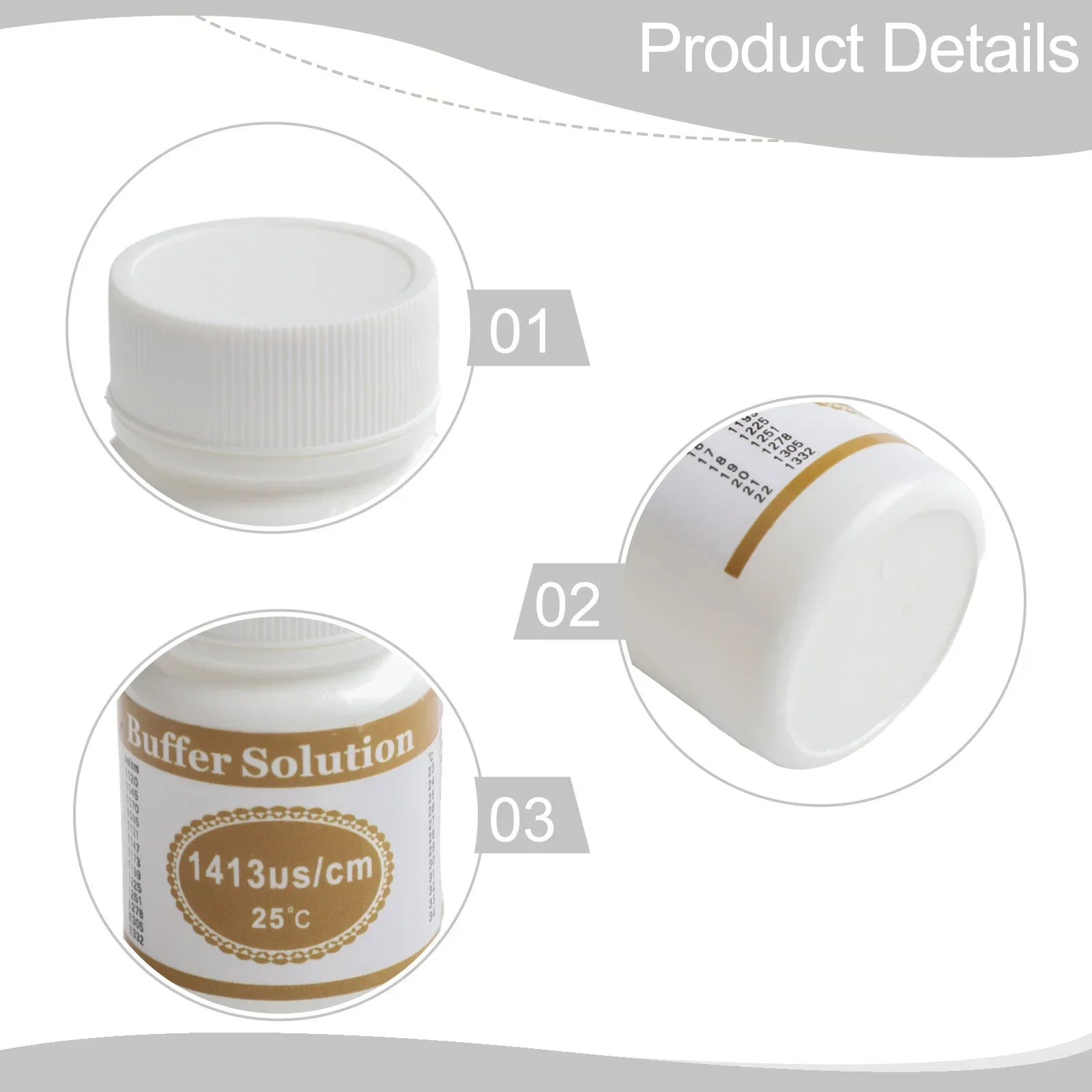 Solution D'étalonnage Tampon PH 12,88 MS/cm - 25 Ml Pour Mesure Précise PH, Conductivité, Salinité - 10