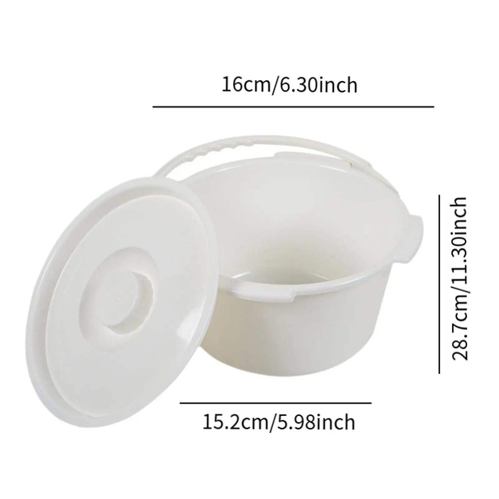 Commode Replacement Bucket Half Pail for Commode Chair Practical Multipurpose Mobile Toilet Bucket for Bedroom Hospital Kids 6