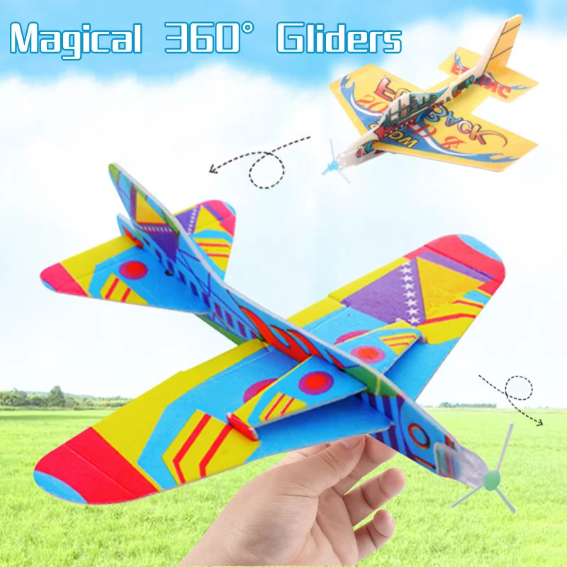 3Pcs DIY Flying Glider Planes Educational Toys For Children Hand ThrowingH JX ZY 