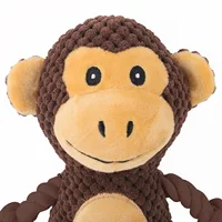 Dog Plush Toy Product With Teeth Grinding And Bite Resistant Plush Filling Squeaking And Noisy Toys Monkey Fleece Squeak Toys 2