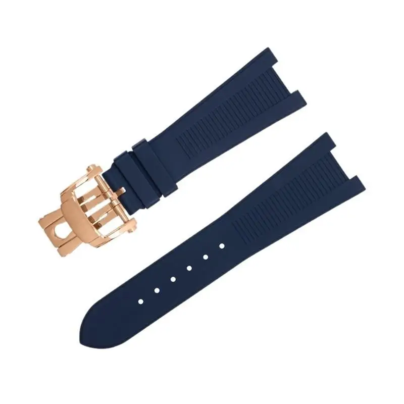 SCHIK FKM Fluororubber WatchBands Accessories For Patek Philippe Strap For Nautilus Watchband 5711/5712 Original Interface