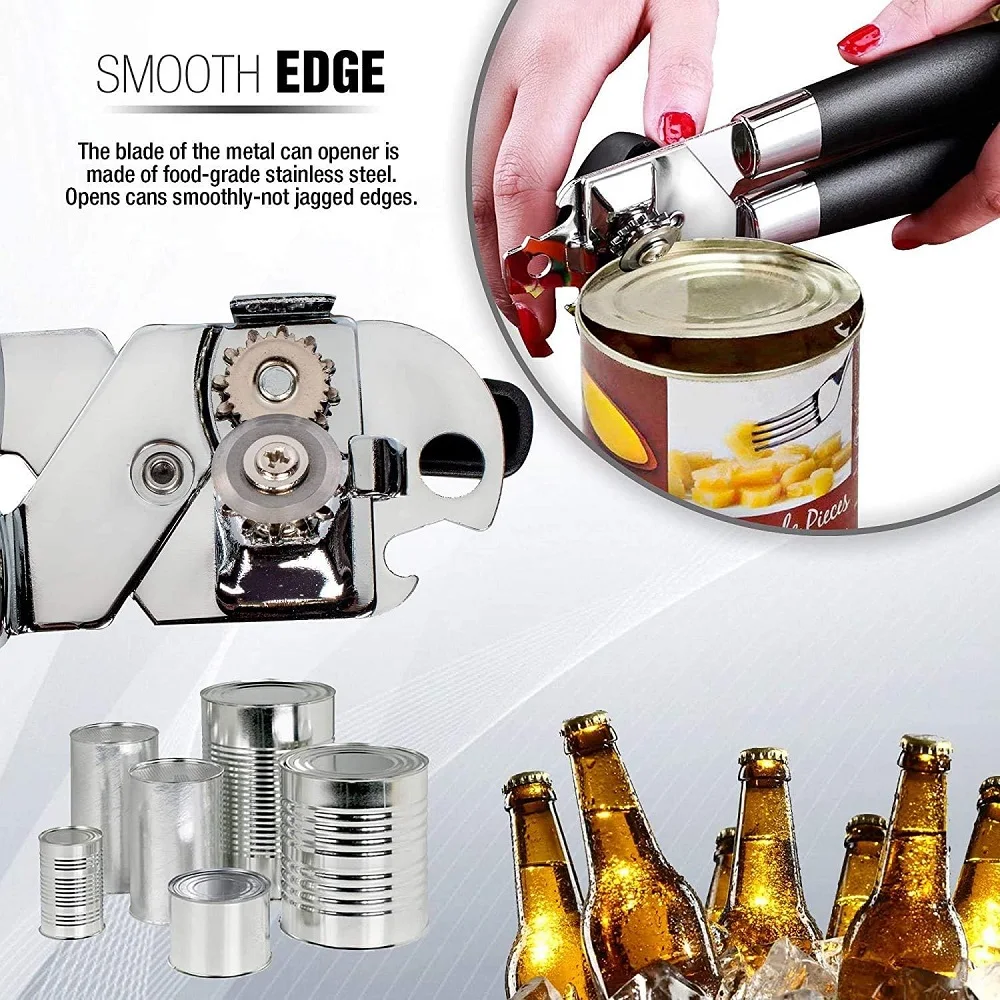 Heavy Duty Stainless Steel Smooth Edge Manual Hand Held Can Opener