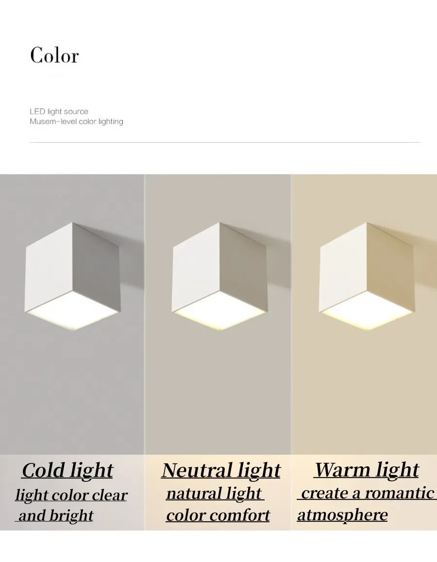 Surface Mounted Dimmable Antifog Quare 10W12W15W Grille lamp LED Cube COB Spot Light Ceiling Downlight For Room/Corridor/Hallway