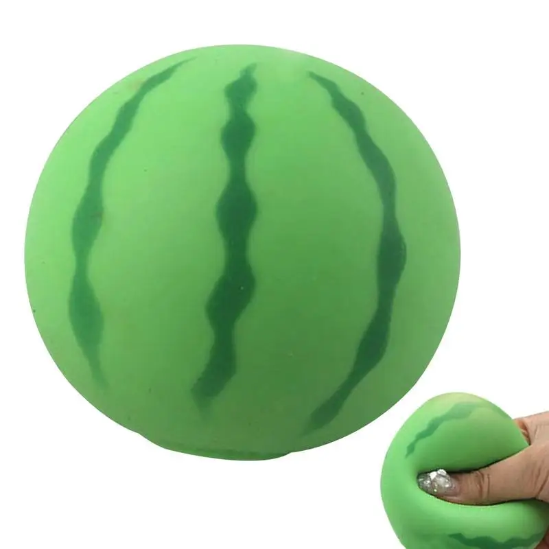 Bonito melancia Squeeze Ball Toy, Anti-Stress, Slow Rising, alívio do estresse, descompressão, truque sensorial, presente para crianças e adultos
