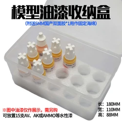 Universal Storage Box for Hobby Tools and Supplies - Ideal for Paints, Coloring, and Model Kits (0ne box No paint)