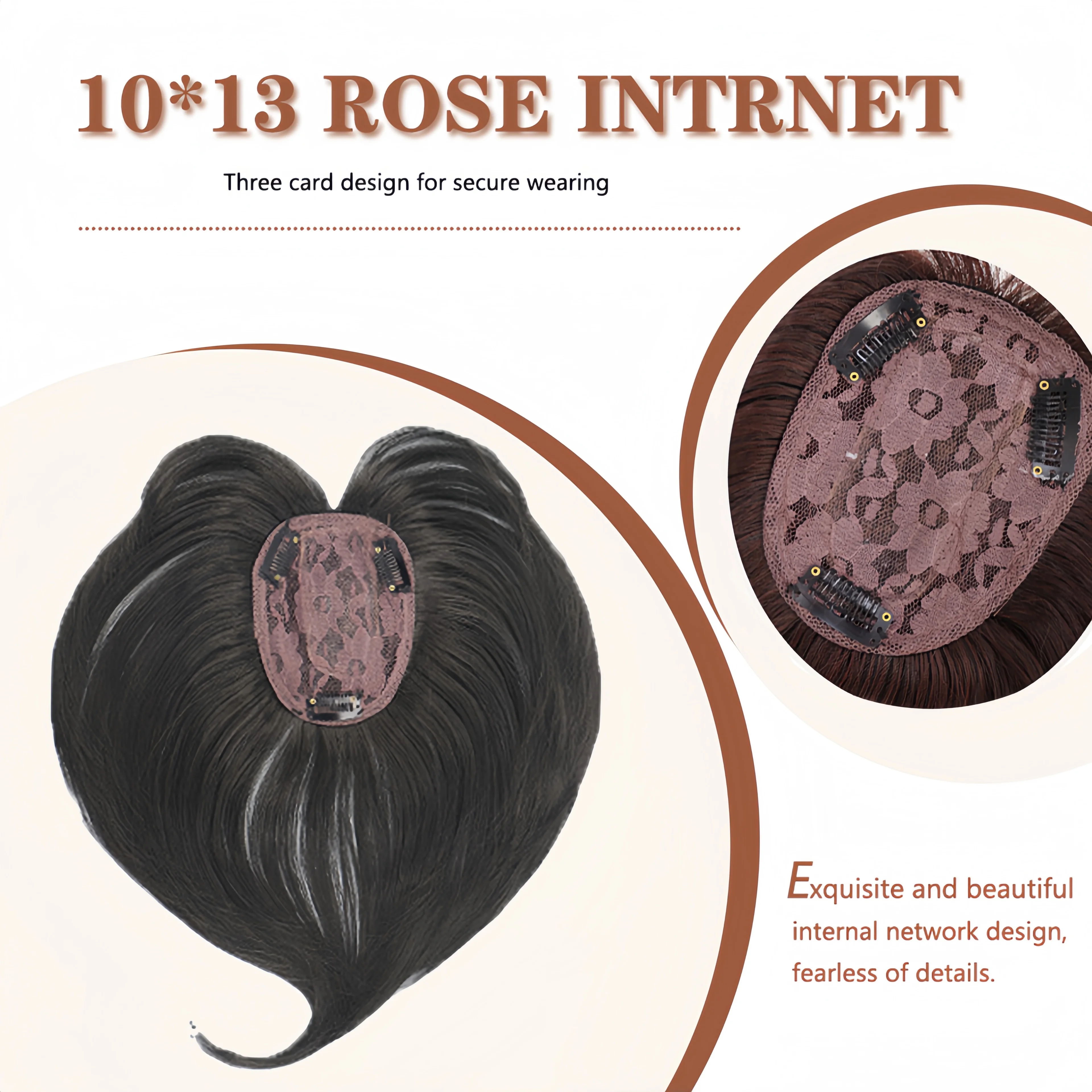 Synthetic Hair Topper with Bangs Clip In Extension for Women