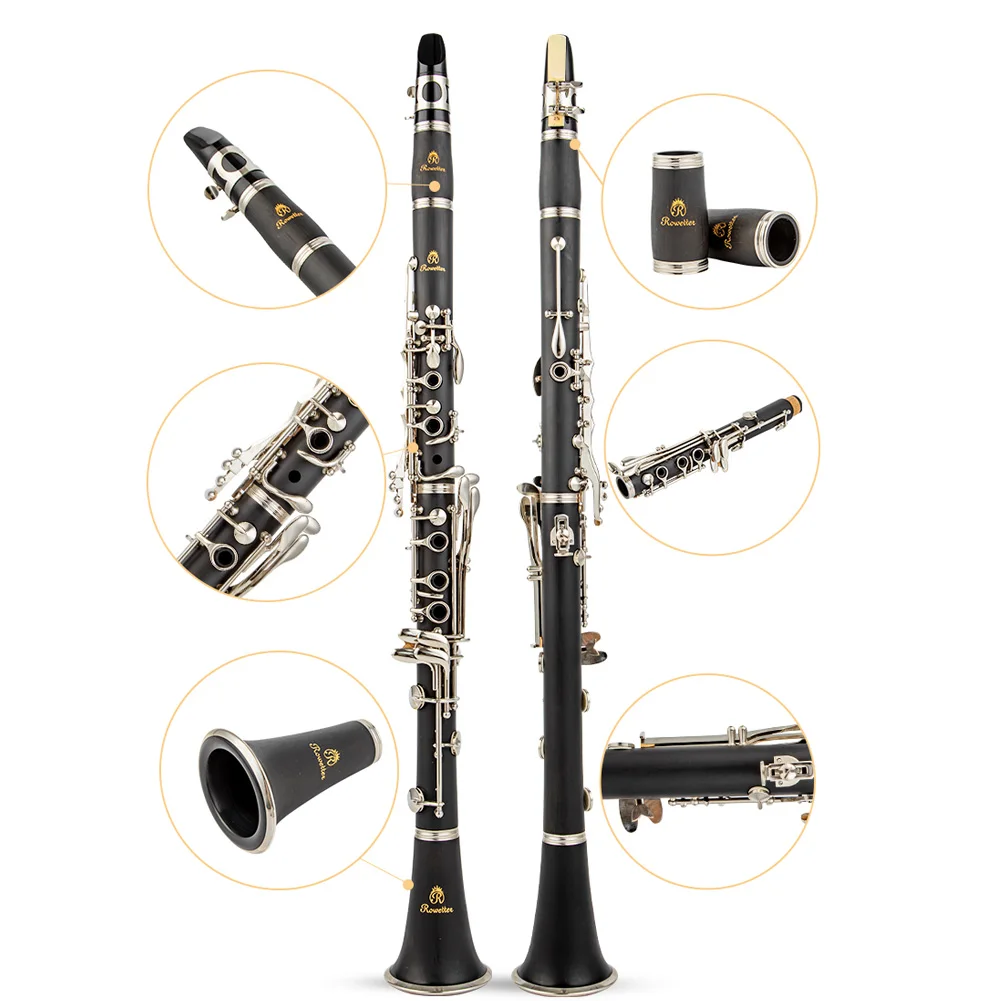 Rowtter Clarinet Falling Tune B 17 Key Sib Klarnet /ABS Body Material Clarinette