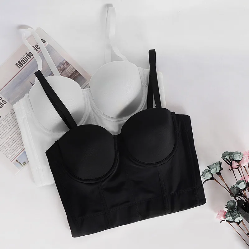 mesh bustier crop top