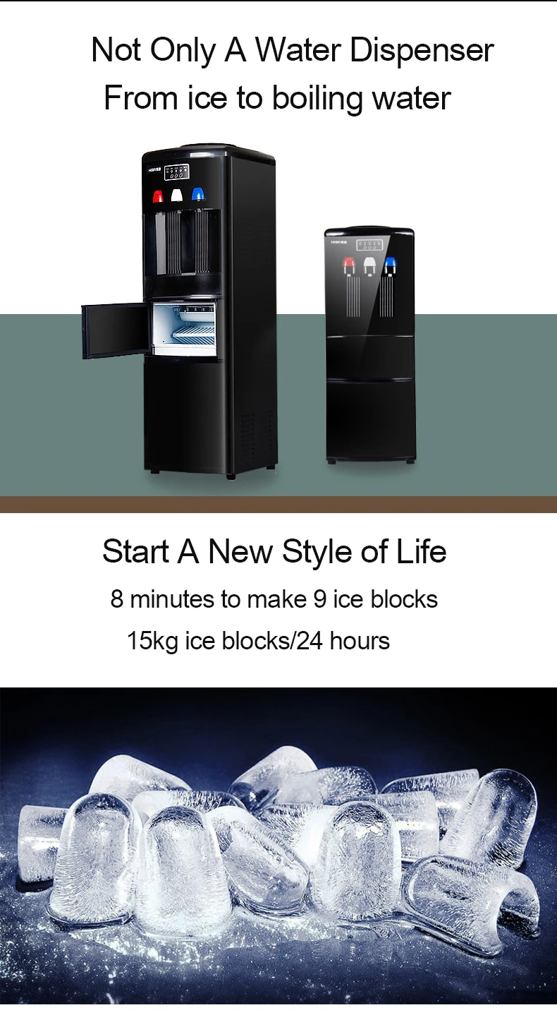 2024 Hot Picks Freestanding Cold Hot Water Dispenser Water Fountain With Compressor Cooling Ice Cold Hot Water For Business 4