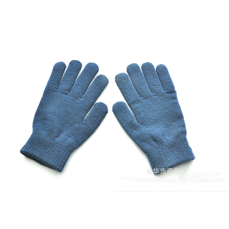 Autumn And Winter Men's Women's Touch Screen Cold-proof Warm Finger Gloves Korean Version All-match Cycling Knitted Wool Gloves