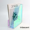 Iridescent Colorful Acrylic folder file holder Transparent Ins-Style desk basket shelf frame storage box paper shelf 1
