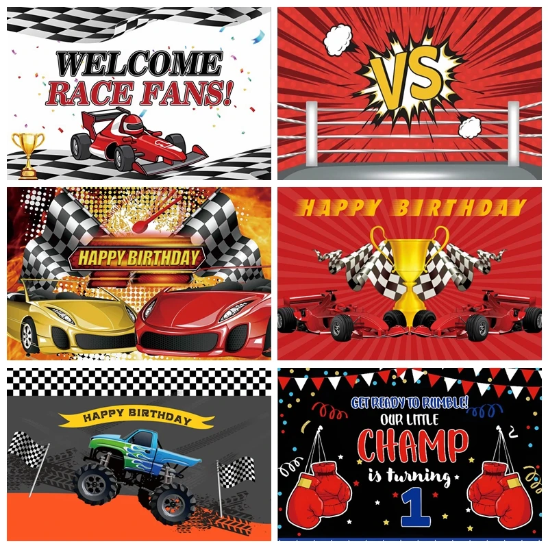 

Yeele Boxing Racing Car Match Backdrop Photography Baby Shower Birthday Party Decoration Photocall Background For Photo Studio