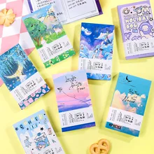 

Wonderful Little World Creative Floral Cover Hardcover Pocket Notebook 73*133mm Blank Paper 196 Sheets School Office Supplies