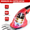 2IN1 Brushless Electric Hedge Trimmer Cordless Lawn Mower Garden Battery Pruner Bush Scissors Power Tools For Makita 18V Battery 5