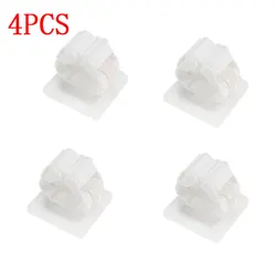 Waterproof Wall-Mounted Mop and Broom Organizer Rack (White 4pcs)