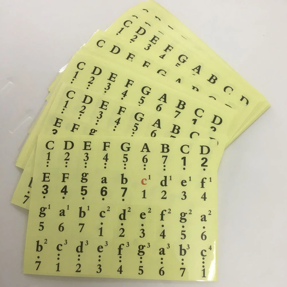 

1 Pcs Piano Stickers for Keys Piano Keyboard Stickers for 61, 54, 49 Keys Color Black Transparent Piano Numbered Musical
