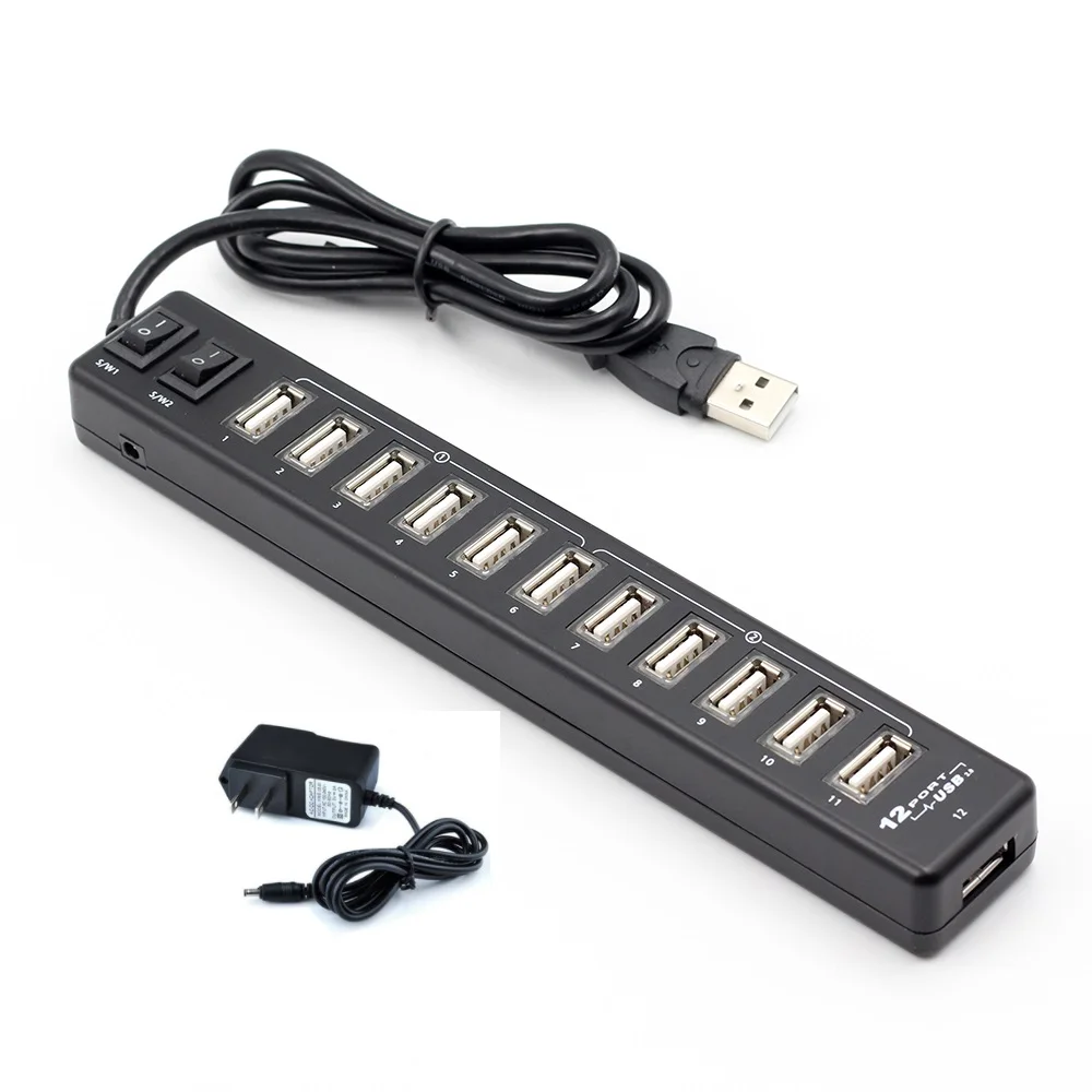 EUA Power Adapter, 12 Portas, USB 2.0