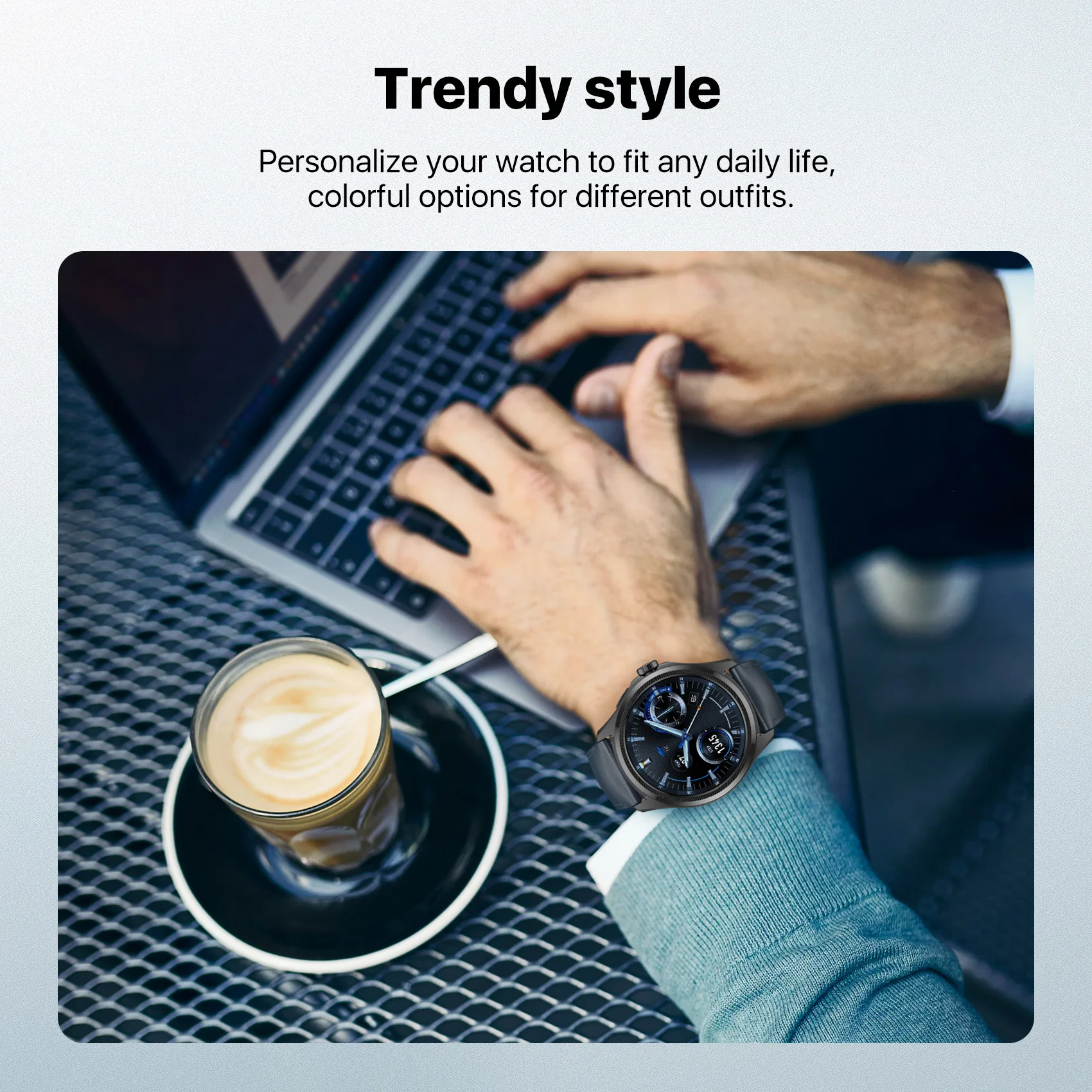 TicWatch Pro 5 시계 밴드 교체용 시계 스트랩 24mm 너비 가죽 시계 스트랩