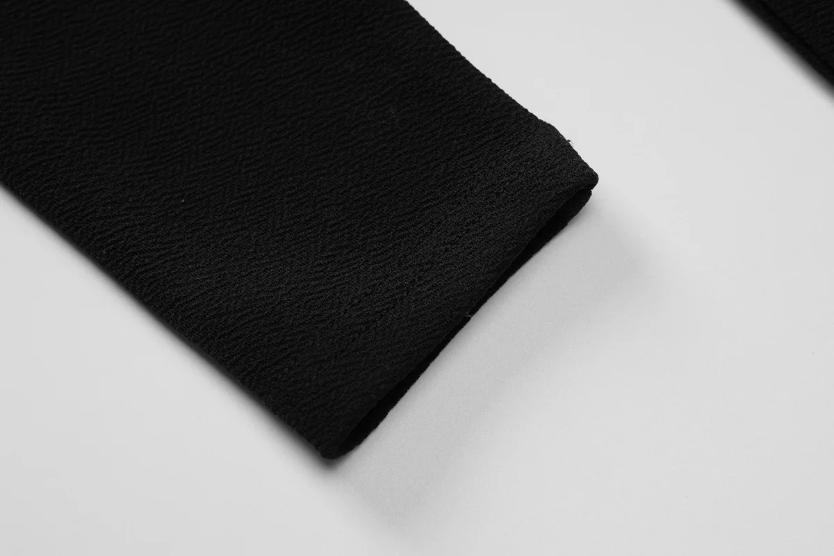 Autumn Fashion Black Mini Dress Female Lace-Up Slim Patchwork High Waist Long Sleeve Sexy Solid Dress Women Bandage Dress