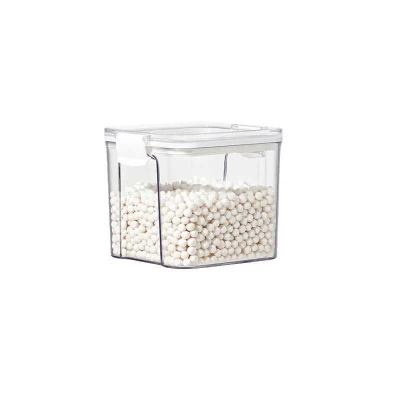 Square transparent food preservation storage container moisture-proof sealed container for whole grains and miscellaneousgrains