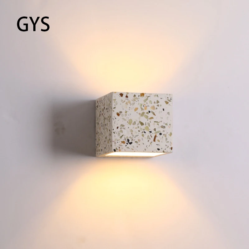 Lampada Da Parete Impermeabile A Led Square Industrial Styles Garden Light Terrazzo Cemen Modern Creative Outdoor Lighting Simple Loft