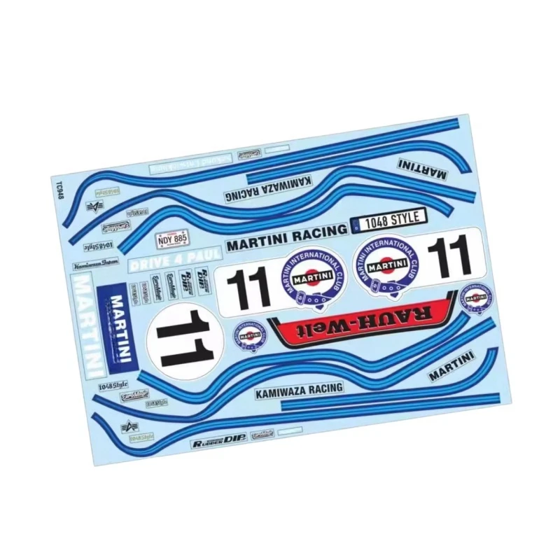 1/10 Porschee Rwb 993 Martini Drift Body Sticker, 210Mm X 297Mm