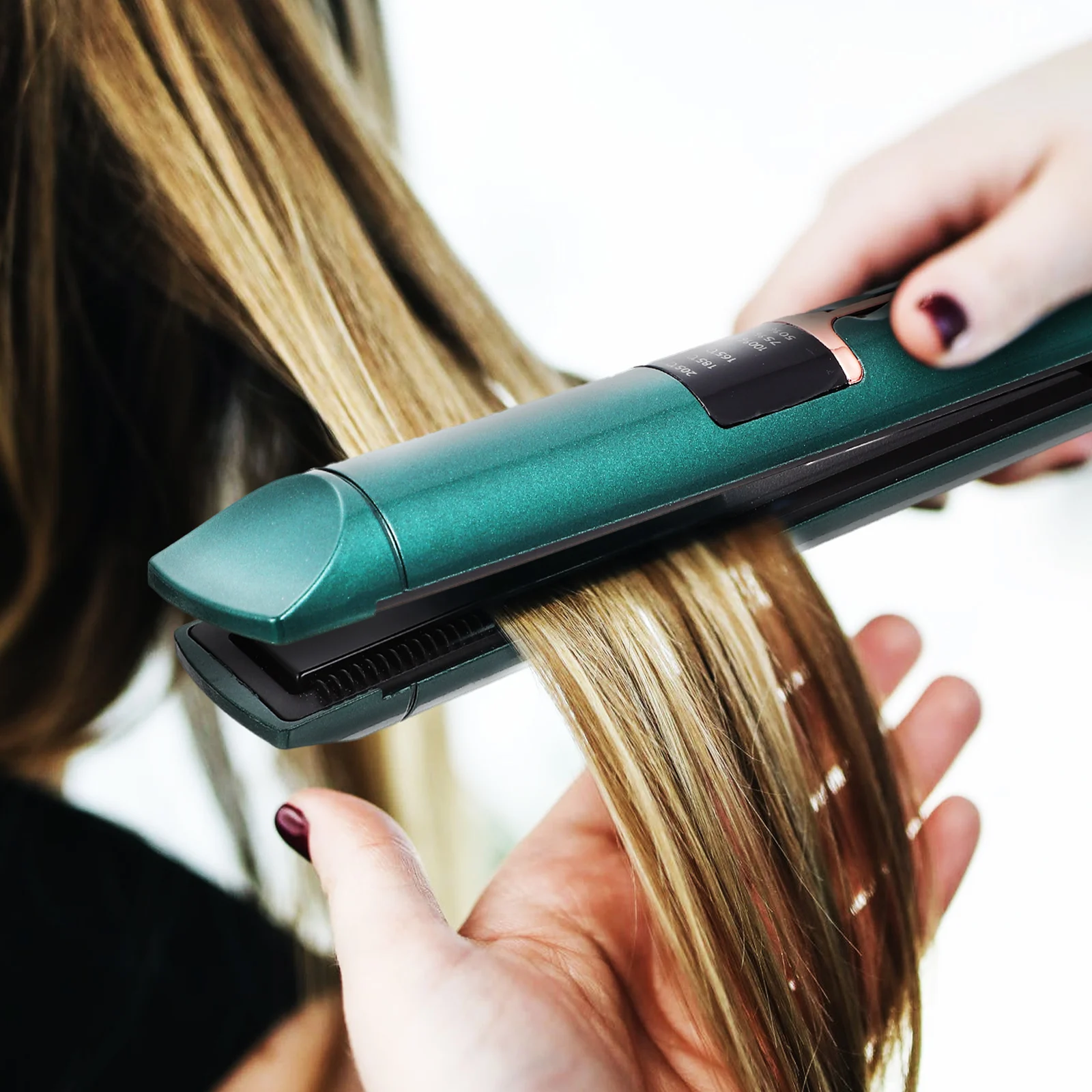 Usb Charged Hair Straightener Curler Adjustable Temperature Portable Hairstyling Tool For Men Hair Iron Wand Care Equipment