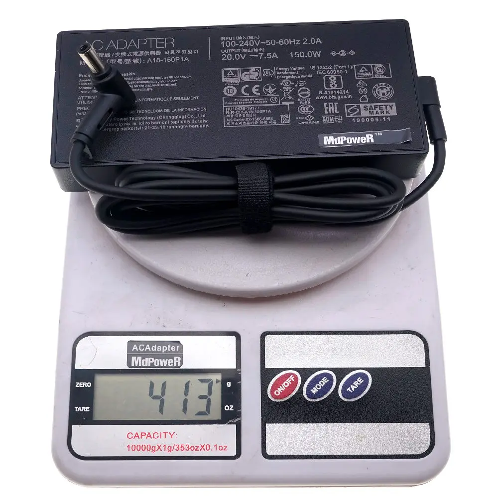 20V 7.5A 150W 아수스 노트북 AC 어댑터 6.0*3.7mm ADP-150CH B A18-150P1A 충전기 FX505 FX505D FX505DU FX505DT FX95G/D FX95GT